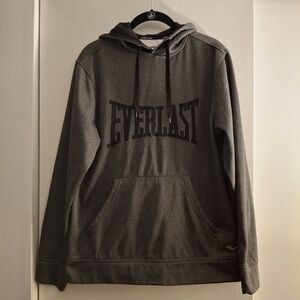 Everlast Men's Gray Hoodie With Black Lettering